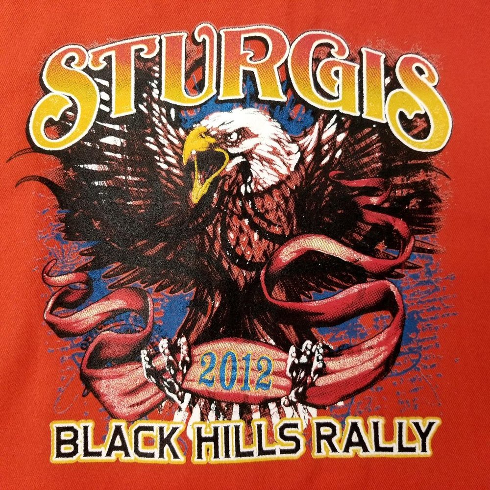 Sturgis 2012 Black Hills Rally Shirt Top NEW Lg - Picture 5 of 10